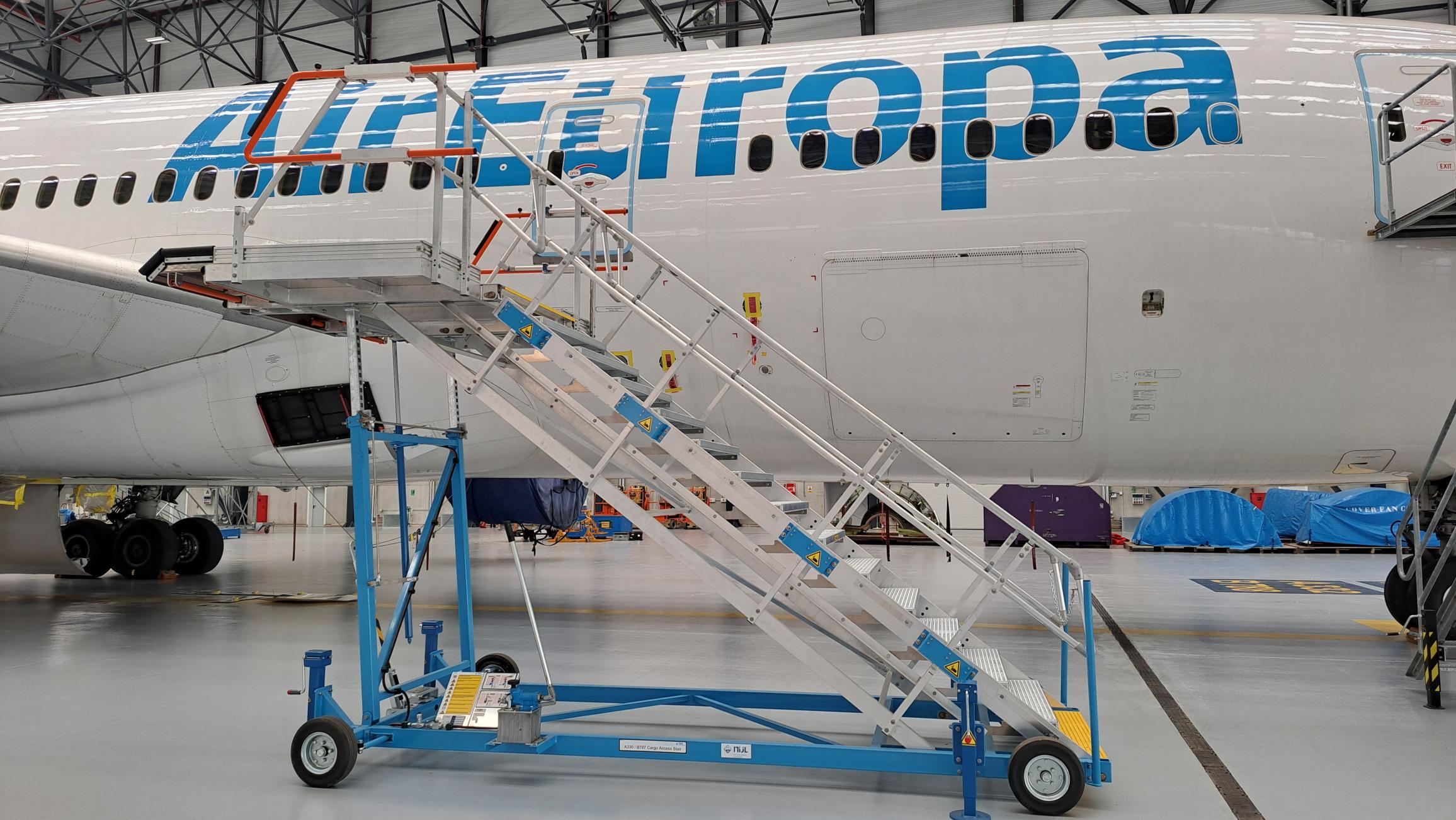 A successful delivery of SFS WB Cargo Stairs to Madrid for Globalia Copy