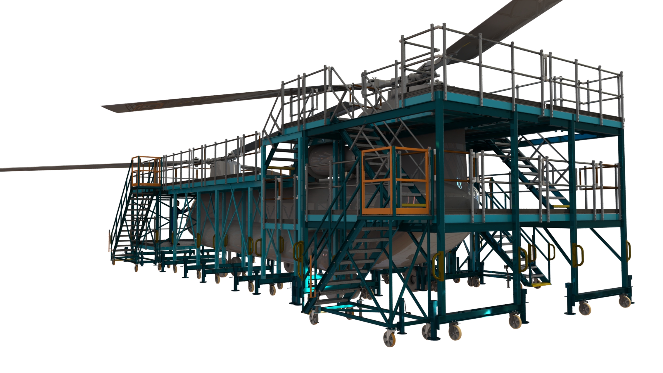 CH-47 Chinook Wrap-Around Maintenance Platforms
